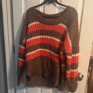 Offline by Aerie Multicolor Striped Knit Sweater Oversized Size Small